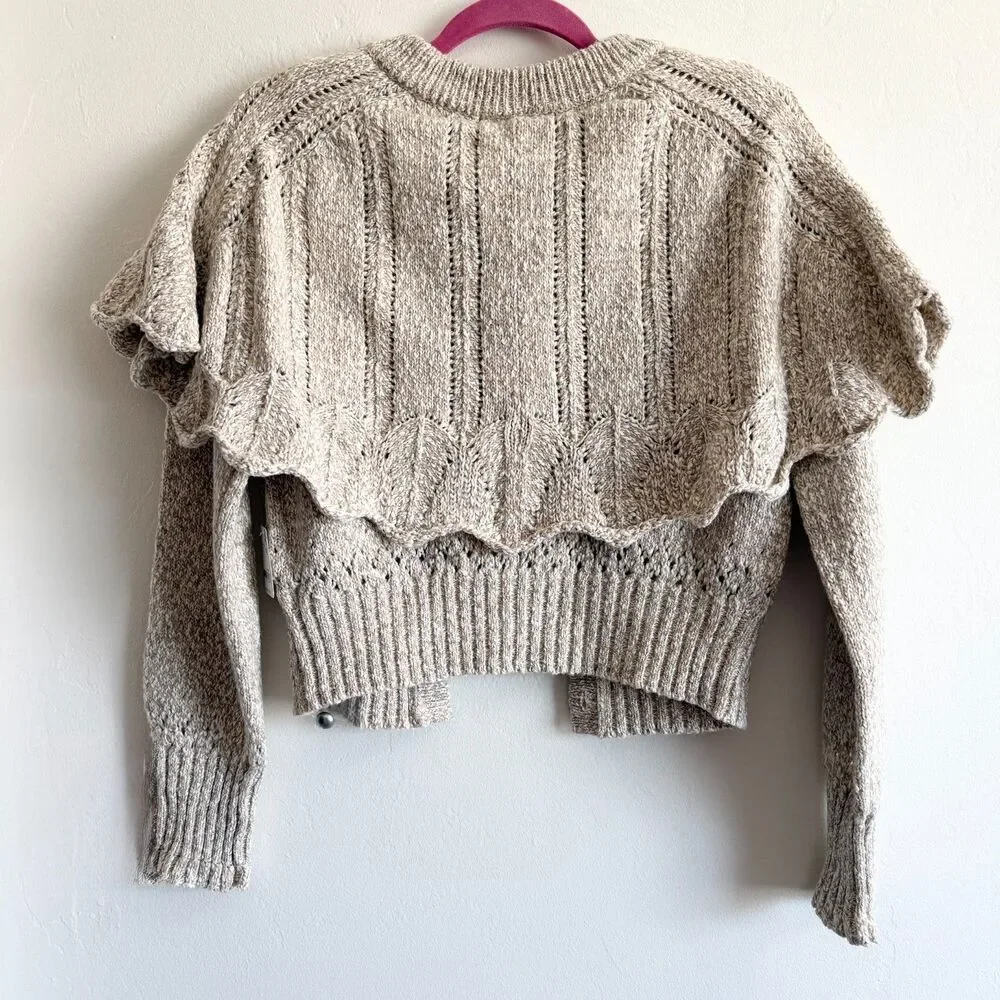 NWT Free People Bali Cape May Sweater in Natural Combo Size Small